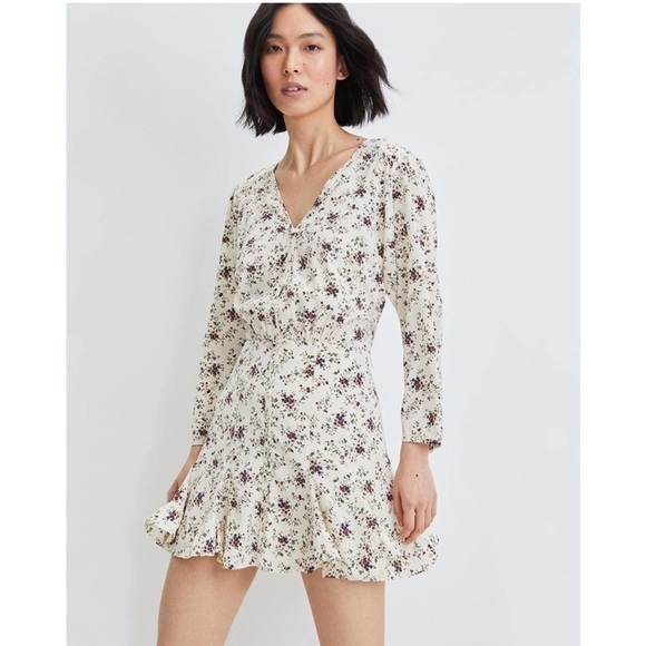 NWT Veronica Beard Riggins Dress Silk Floral Whitestone Mini Sz 12 - Picture 3 of 15